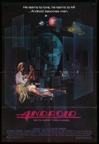 8y041 ANDROID 1sh '82 Klaus Kinski, Norbert Weisser, Ernster art, Max 404 learns to love & kill!
