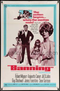 8y063 BANNING 1sh '67 Robert Wagner, Jill St. John, the action begins when the auction ends!