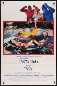 8y245 EARTH GIRLS ARE EASY int'l 1sh '89 different Geena Davis in bikini & Goldblum, top cast!