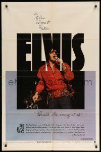 8y250 ELVIS: THAT'S THE WAY IT IS 1sh '70 great image of Presley singing on stage!