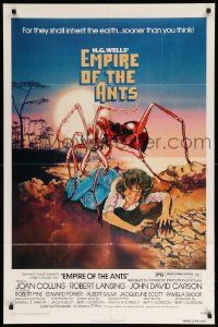 8y251 EMPIRE OF THE ANTS 1sh '77 H.G. Wells, great Drew Struzan art of monster attacking!