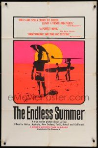 8y255 ENDLESS SUMMER 1sh '67 Bruce Brown surfing classic, best John Van Hamersveld art of surfers!