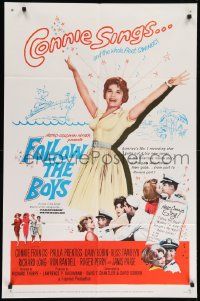 8y295 FOLLOW THE BOYS 1sh '63 Connie Francis sings and the whole Navy fleet swings!