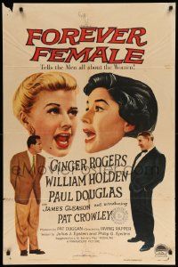 8y302 FOREVER FEMALE 1sh '54 Ginger Rogers, William Holden, Paul Douglas, Pat Crowley