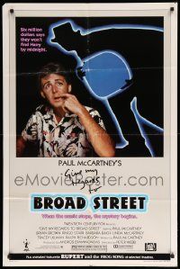 8y329 GIVE MY REGARDS TO BROAD STREET 1sh '84 great portrait image of Paul McCartney!