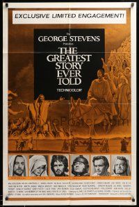 8y349 GREATEST STORY EVER TOLD 1sh '65 Max von Sydow as Jesus, exclusive limited engagement!