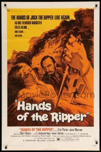 8y363 HANDS OF THE RIPPER 1sh '72 Hammer horror, Jack the Ripper kills again through his daughter!
