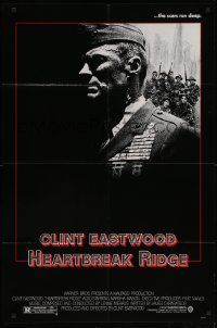 8y374 HEARTBREAK RIDGE 1sh '86 Clint Eastwood all decked out in uniform & medals!