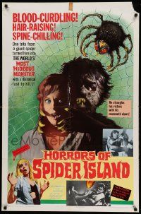 8y385 HORRORS OF SPIDER ISLAND 1sh '65 one bite and it turned him into a most hideous monster!