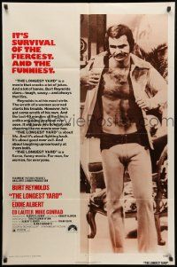 8y482 LONGEST YARD 1sh '74 Robert Aldrich prison football comedy, full-length Burt Reynolds!
