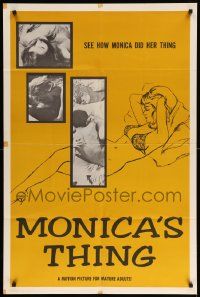 8y525 MONICA'S THING 1sh '69 sexy art and images, a motion picture for mature adults!