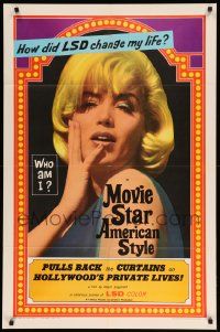 8y529 MOVIE STAR AMERICAN STYLE OR; LSD I HATE YOU 1sh '66 life with LSD, sexy Monroe look-alike!