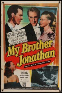 8y535 MY BROTHER JONATHAN 1sh '49 Michael Denison, Dulcie Gray, from the Frances Brett Young novel