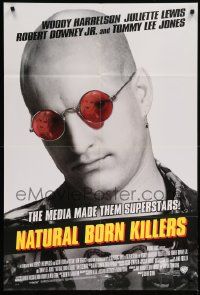 8y544 NATURAL BORN KILLERS style B int'l 1sh '94 Oliver Stone cult classic, Woody Harrelson!