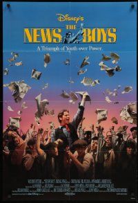 8y550 NEWSIES int'l 1sh '92 Walt Disney, Christian Bale, completely different, The News Boys!