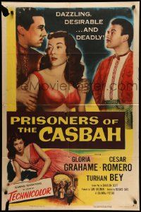 8y640 PRISONERS OF THE CASBAH 1sh '53 dazzling, desirable & deadly sexy Gloria Grahame!