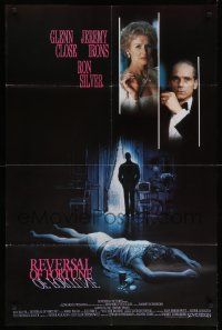 8y671 REVERSAL OF FORTUNE int'l 1sh '90 Glenn Close, Jeremy Irons, directed by Barbet Schroeder!