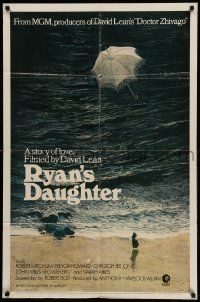 8y698 RYAN'S DAUGHTER style B 1sh '70 David Lean, art of Sarah Miles by Ron Lesser, pre-awards!