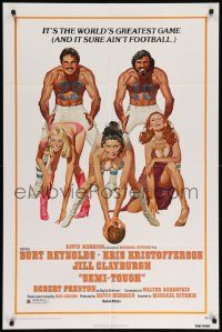 8y724 SEMI-TOUGH 1sh '77 Burt Reynolds, Kris Kristofferson, sexy girls & football art by McGinnis!