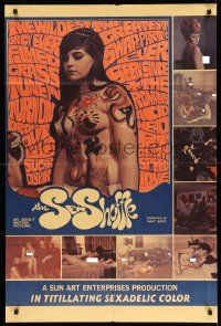 8y735 SEX SHUFFLE 1sh '68 the wildest the orgy ever filmed, in titillating sexadelic color!