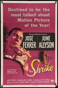 8y751 SHRIKE 1sh '55 June Allyson drives star/director Jose Ferrer to commit suicide!
