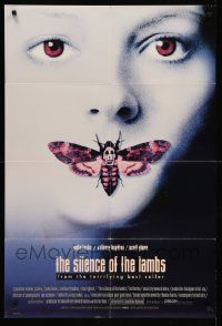 8y752 SILENCE OF THE LAMBS int'l 1sh '91 image of Anthony Hopkins with moth over mouth!