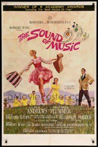 8y772 SOUND OF MUSIC awards 1sh '65 classic Terpning art of Julie Andrews & top cast!