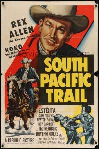 8y773 SOUTH PACIFIC TRAIL 1sh '52 Arizona Cowboy Rex Allen & Koko, Miracle Horse of the Movies!
