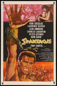8y777 SPARTACUS int'l 1sh R68 classic Stanley Kubrick & Kirk Douglas epic!