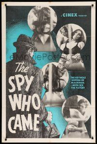 8y783 SPY WHO CAME 1sh '69 the keyhole expose of blackmail with sex the payoff, sexy images & art!