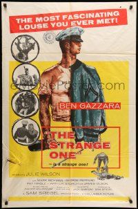 8y803 STRANGE ONE 1sh '57 military cadet Ben Gazzara is the most fascinating louse you ever met!