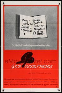 8y806 SUCH GOOD FRIENDS int'l 1sh '72 Otto Preminger, image of little black book, Saul Bass art!