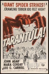 8y827 TARANTULA 1sh R64 great art of town running from 100 foot high spider monster!