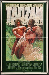 8y829 TARZAN THE APE MAN int'l advance 1sh '81 John Derek, art of sexy Bo Derek by Michaelson!
