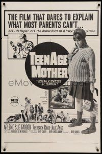 8y835 TEENAGE MOTHER 1sh '66 way more than nine months of trouble, camp classic!
