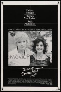 8y840 TERMS OF ENDEARMENT 1sh '83 Shirley MacLaine & Debra Winger, Jack Nicholson!