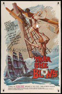 8y844 THAR SHE BLOWS 1sh '69 a story of men and women who GO DOWN to the sea in ships!