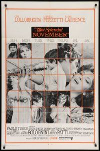 8y845 THAT SPLENDID NOVEMBER int'l 1sh '71 Gina Lollobrigida, Un Bellissimo Novembre!