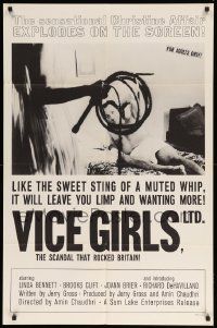 8y906 VICE GIRLS, LTD. 1sh '64 like the sweet sting of a whip it'll leave you wanting more!