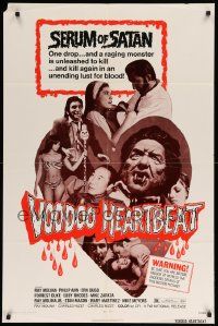 8y918 VOODOO HEARTBEAT 1sh '72 Ray Molina, wacky serum of Satan, unleashed to kill!