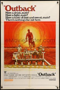 8y921 WAKE IN FRIGHT 1sh '71 Donald Pleasence & Sylvia Kay in tough Australian Outback!