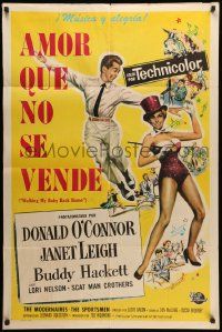 8y924 WALKING MY BABY BACK HOME Spanish/U.S. export 1sh '53 art of dancing Donald O'Connor & Janet Leigh!