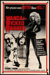 8y925 WANDA THE WICKED WARDEN 1sh '77 Jess Franco, Thorne's prison is HOTTER than HELL!