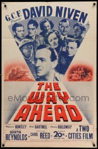 8y935 WAY AHEAD 1sh '44 directed by Carol Reed, David Niven gets British soldiers ready for WWII!