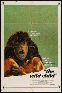8y962 WILD CHILD int'l 1sh '70 Francois Truffaut's classic L'Enfant Sauvage, not a man or animal!