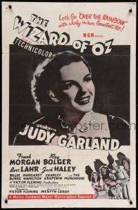 8y975 WIZARD OF OZ 1sh R58 Victor Fleming, Judy Garland all-time classic!