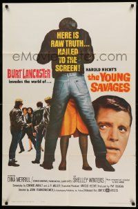 8y994 YOUNG SAVAGES 1sh '61 Burt Lancaster, Dina Merrill, directed by John Frankenheimer