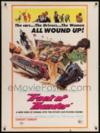 8z387 TRACK OF THUNDER 30x40 '67 cool early NASCAR stock car racing & sexy dancers art!
