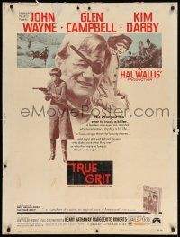 8z388 TRUE GRIT 30x40 '69 John Wayne as Rooster Cogburn, Kim Darby, Glen Campbell