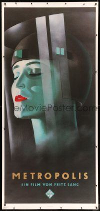 8z250 METROPOLIS 35x75 German commercial poster '00s Fritz Lang, cool art by Werner Graul!